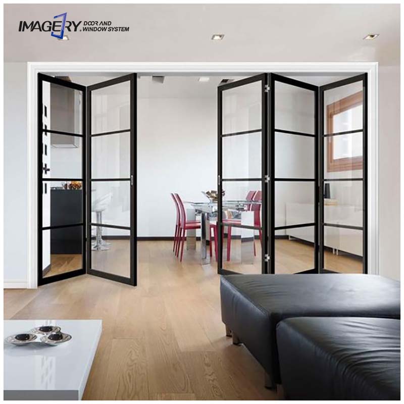 Puerta corrediza plegable Puertas de acordeón de aluminio
